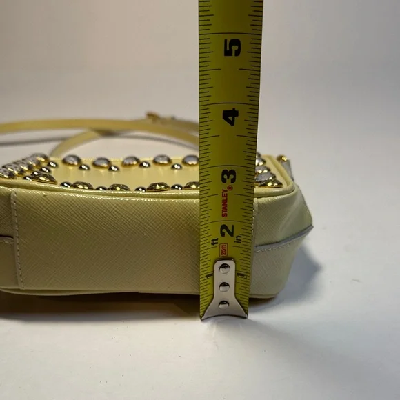 Prada Metallic Saffiano Leather Studded Mini Crossbody Bag - Picture 6 of 9